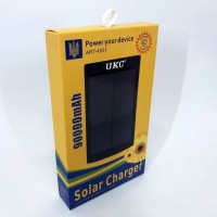 Зарядний пристрій УМБ Power Bank Solar 90000mAh із сонячною панеллю та 20LED ліхтарем