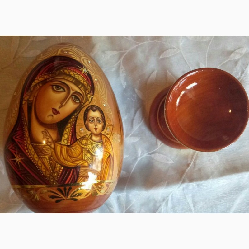 Фото 3. Икона Божьей Матери Казанская пасхальное яйцо