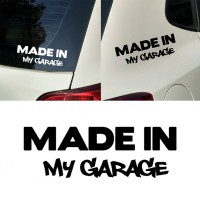 Наклейка на авто Made in my garage Чёрная