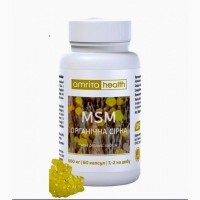 MSM органическая сера для суставов, мышц, кожи и волос, 60 капс. Амрита