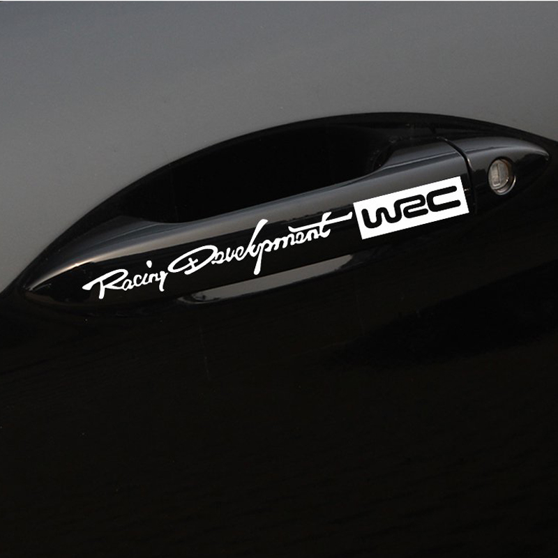 Фото 5. Наклейки на ручки авто 9 WRC Белая с красным (светоотражающая ), Белая