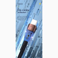 Кабель супершвидкоі, турбо зарядки ESSAGER USB Type-C 6А/66W