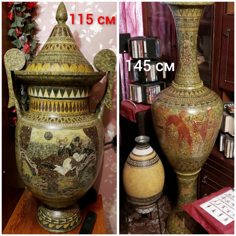 Фото 7. Две большие напольные вазы по цене одной. Ручная роспись. Гончарная работа, керамика