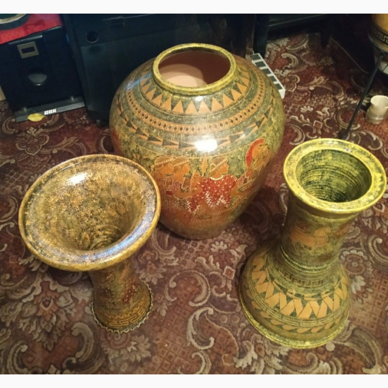 Фото 13. Две большие напольные вазы по цене одной. Ручная роспись. Гончарная работа, керамика