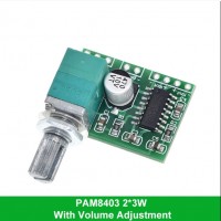 Цифровой Усилитель PAM8403 с регулятором громкости звука 2*3 Вт