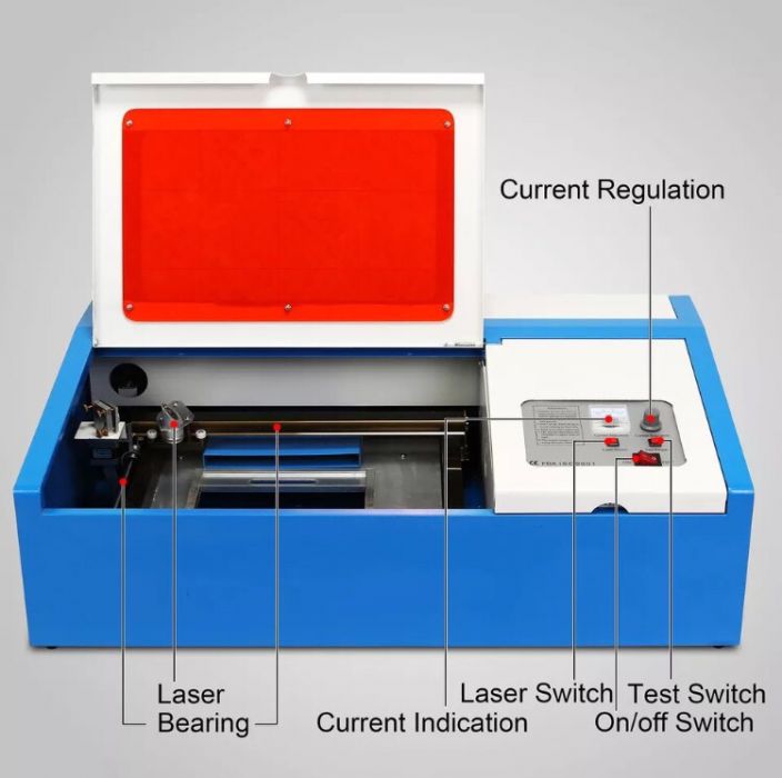 Фото 4. Лазерный гравер CO2, гравировальный аппарат 40 Вт., 50 Вт., 60 Вт., 80 Вт