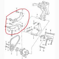 VAG 037145544, Кронштейн гідропідсилювача VW, ориг. G60, VAG 037145521