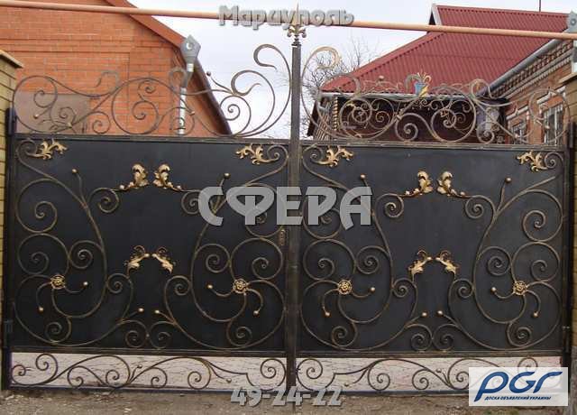 Фото 4. Кованые ворота, распашные, откатные, решетчатые, металлические калитки, под заказ