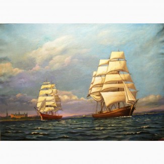 Продам старинную картину Море, 19 век
