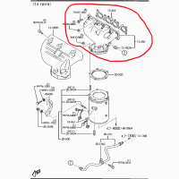 Mazda FP49-13-450, Коллектор випускний Мазда Премасі, FP, FS, ориг