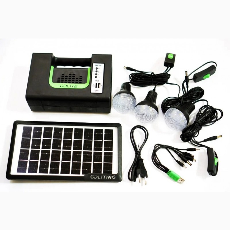 Фото 4. Автономная портативная солнечная система Solar GDLite GD10 + FM радио + Bluetooth