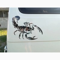 Наклейка на авто Скорпион Чёрная 2 шт