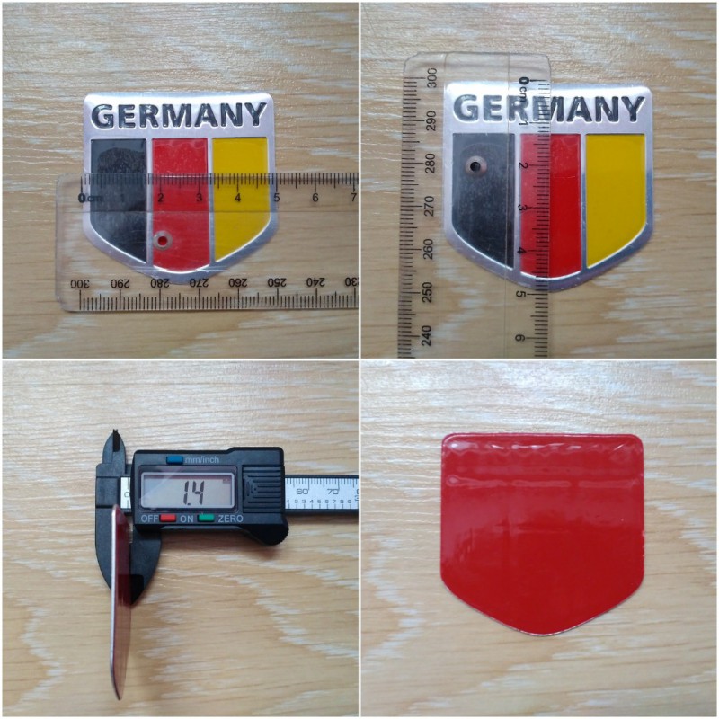 Фото 4. Наклейка на авто Флаг Германии алюминиевая