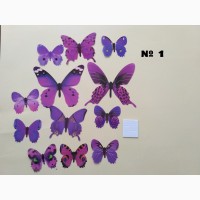 Бабочки 12 шт декор на холодильник