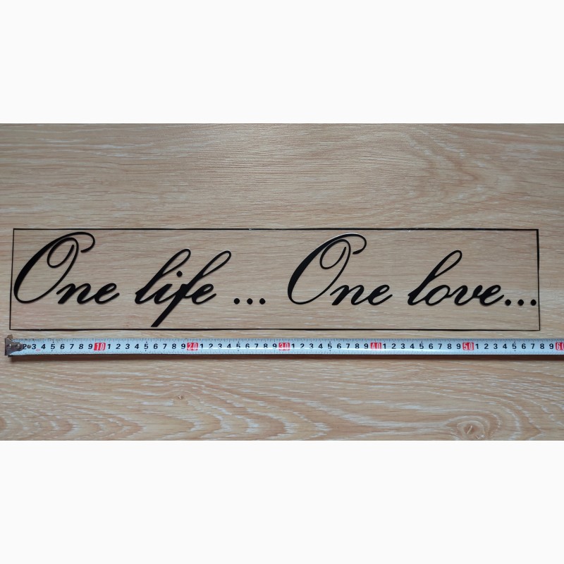 Фото 3. Наклейка One Life.One Love - одна жизнь одна любовь на авто Чёрная
