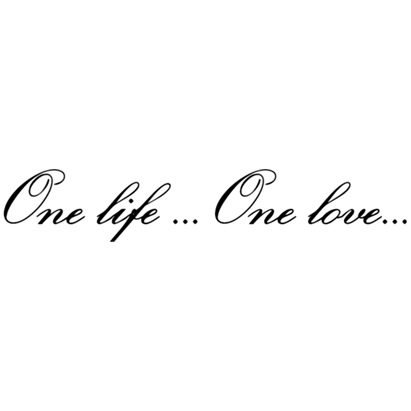 Фото 6. Наклейка One Life.One Love - одна жизнь одна любовь на авто Чёрная
