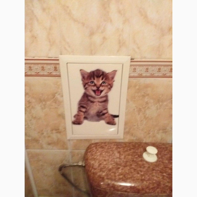 Фото 4. Наклейка котик номер 5 для ванны, детской комнаты
