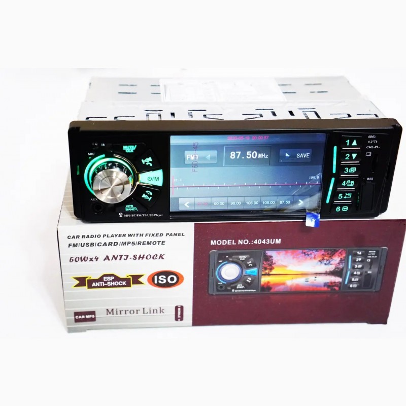 Фото 2. Автомагнитола Pioneer 4043UM ISO - экран 4, 1#039; #039; + DIVX + MP3 + USB + SD + Bluetooth