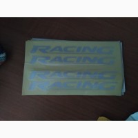 Наклейки на ручки Racing Белая светоотражающая 4 шт