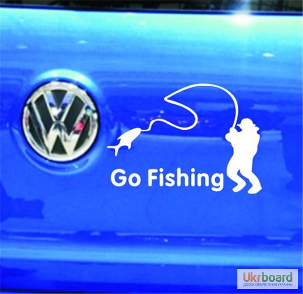 Фото 5. Наклейка на авто На рыбалку светоотражающая Тюнинг авто