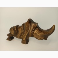 Скульптура носорога з дерева 10 см, сучасна абстрактна статуетка, оригінальний подарунок