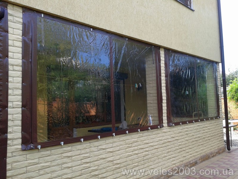 Фото 6. Мягкие окна для веранды загороднего дома