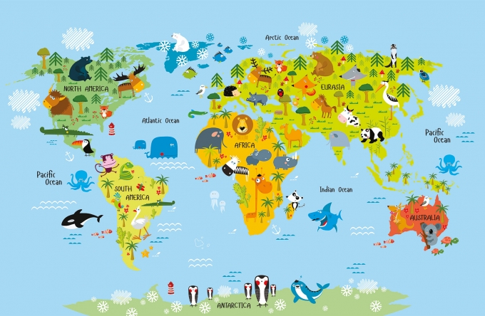 Фото 7. Печать карт друк мап карта мира географическая
