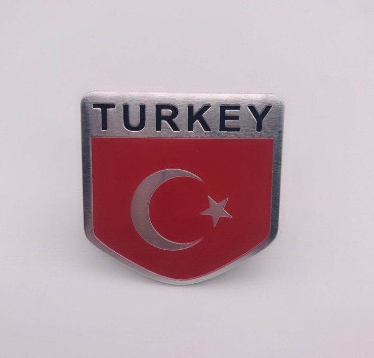 Фото 2. Наклейка на авто Флаг Турции алюминиевые на авто
