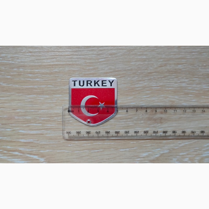 Фото 3. Наклейка на авто Флаг Турции алюминиевые на авто