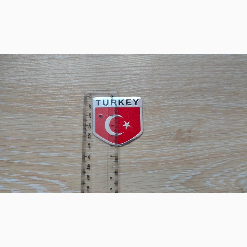 Фото 5. Наклейка на авто Флаг Турции алюминиевые на авто