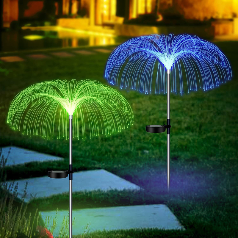 Фото 9. Солнечные садовые фонари С оптоволоконными световодами