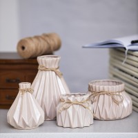 Набор керамических декоративных ваз Алхимия белые