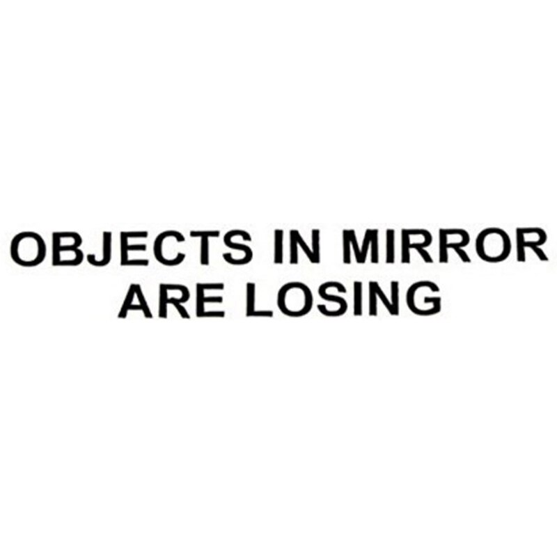 Фото 6. Наклейки на боковые зеркала заднего вида Чёрная Objects in Mirror are Losing