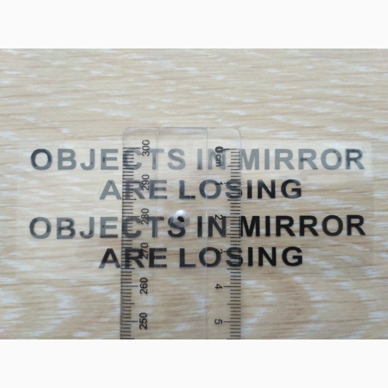 Фото 8. Наклейки на боковые зеркала заднего вида Чёрная Objects in Mirror are Losing