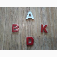 Пластмассовые буквы на авто A.D.K.B