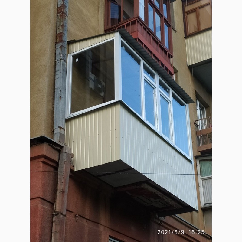 Фото 7. Балкон под ключ с выносом по плите и внутренней обшивкой с утеплением. БЕЗ ПОСРЕДНИКОВ