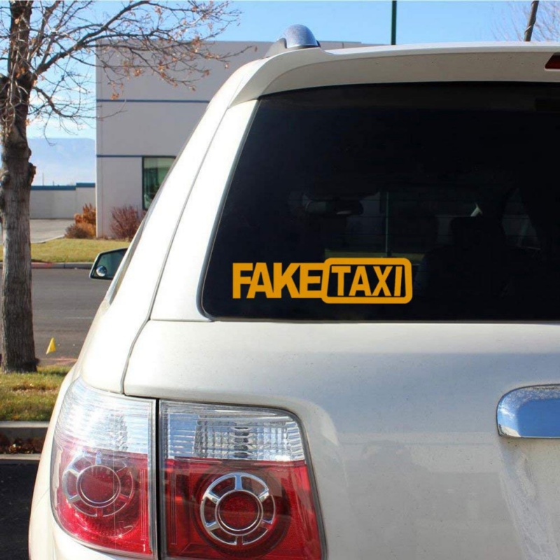 Фото 7. Наклейка на авто FakeTaxi Красная, Черная, Белая, Желтая светоотражающая