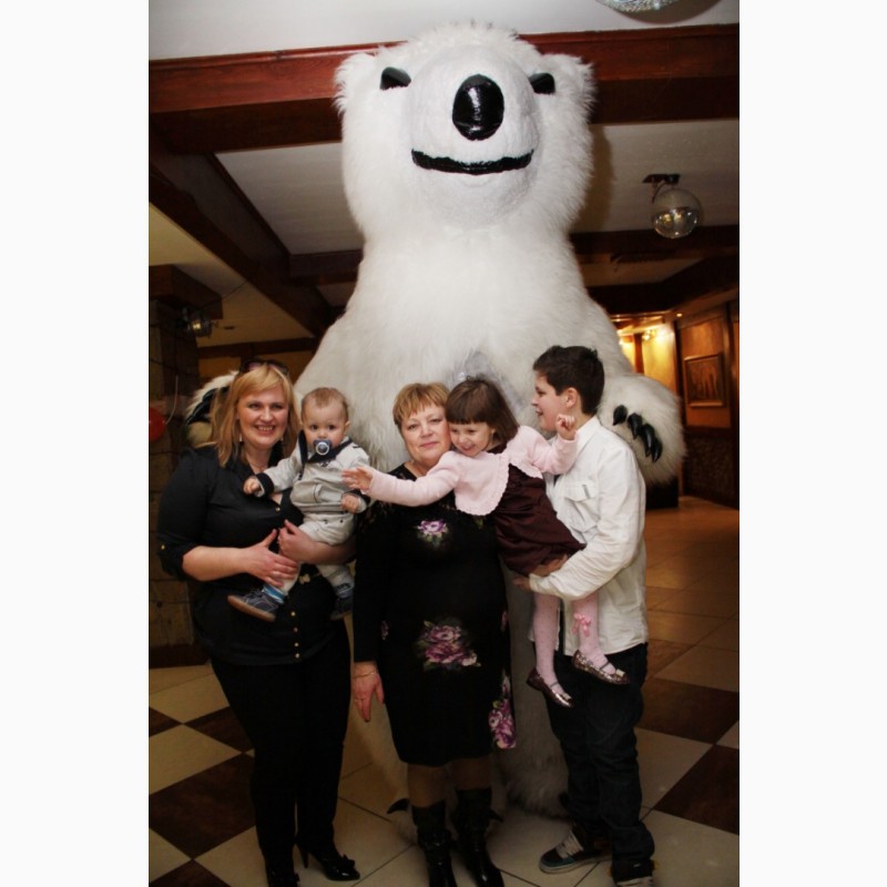 Фото 3. Белый Медведь - ростовая кукла в Киеве на детский и взрослый праздник