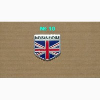 Наклейка на авто Флаг Англии номер 10 алюминиевая