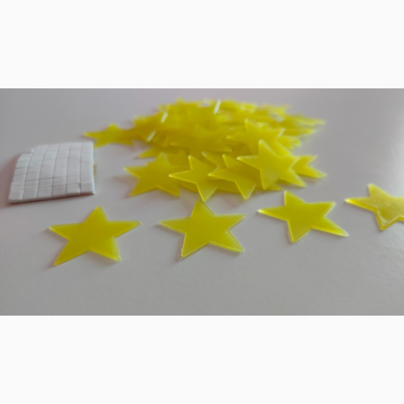 Фото 3. Звёзды желтые 50 шт для декора комнаты, детских