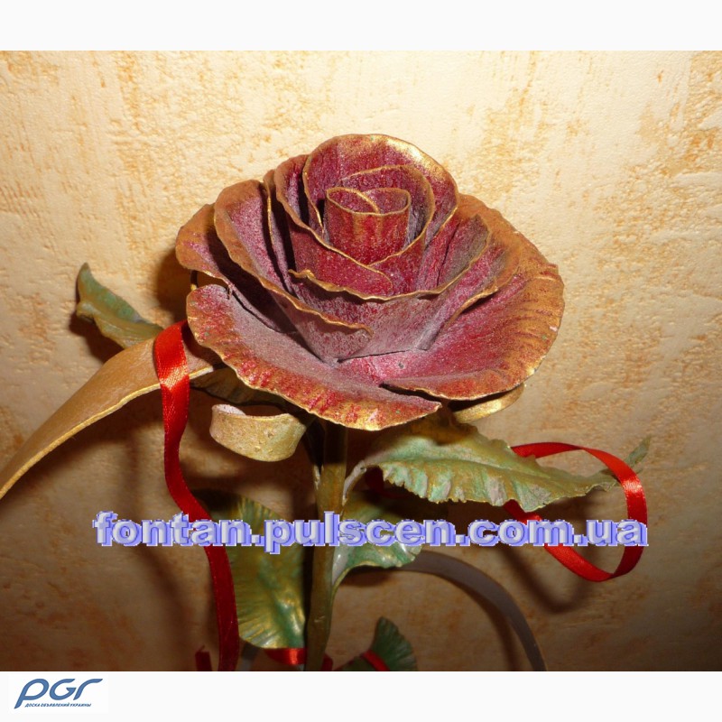 Фото 2. Кованые розы сувенир подарок для девушки в Новый год 8 марта Кованая роза кована троянда