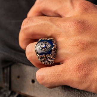 Авторское серебряное кольцо, перстень, печатка ручной работы 925 пробы с позолотой