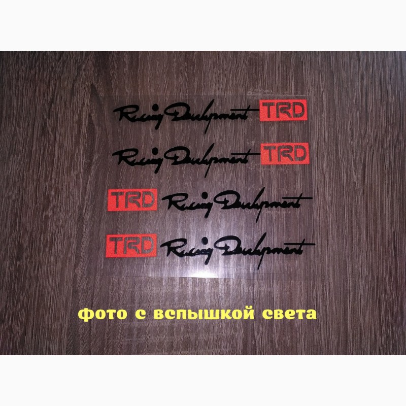 Фото 4. Наклейки на ручки авто TRD номер 7 Чёрная с красным