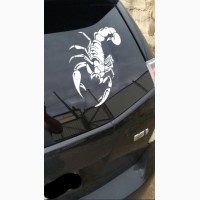 Наклейка на авто Скорпион Белый