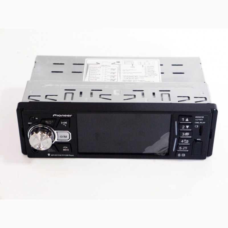 Фото 3. Автомагнитола 1DIN Pioneer 4026UM ISO с экраном 4.1 Bluetooth (магнитола с экраном)