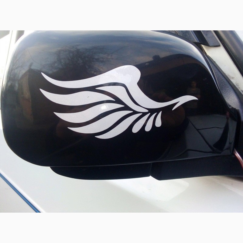Фото 3. Наклейка на авто Крылья на зеркала светоотражающие
